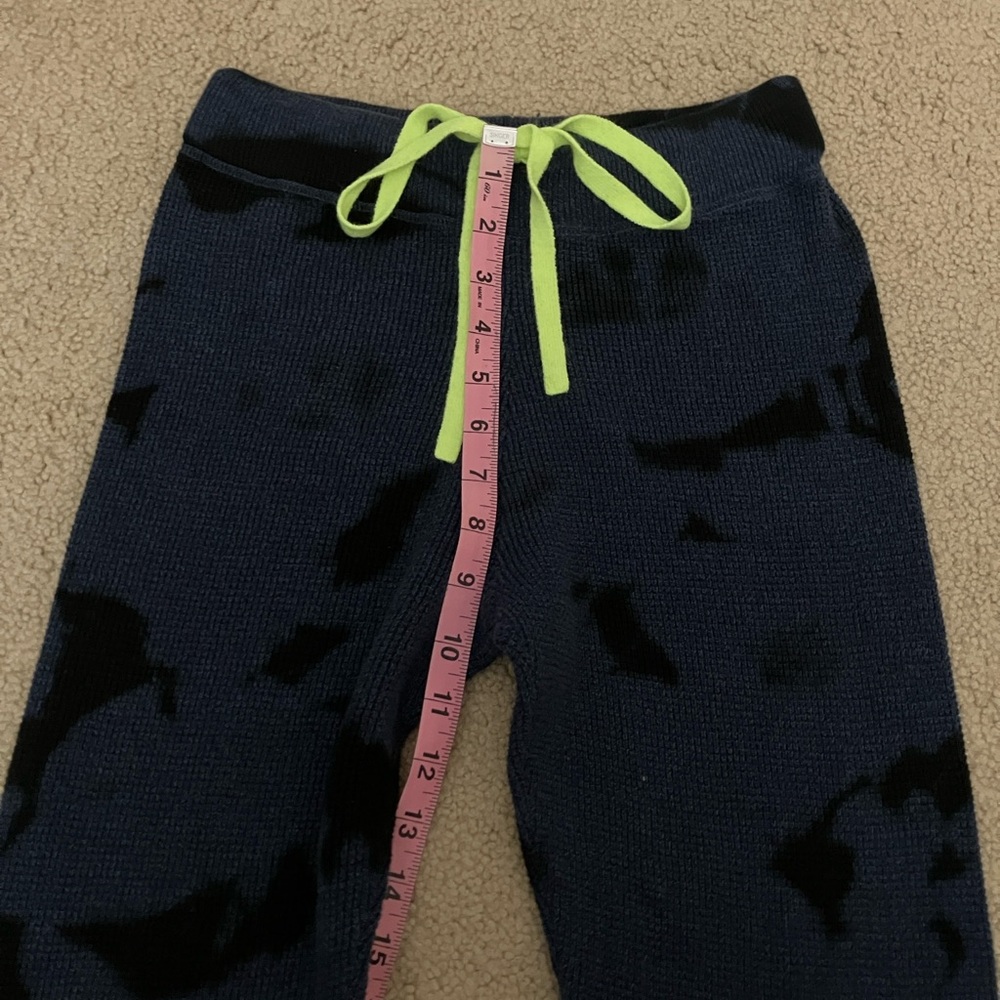 Lisa Todd 100% Cotton Waffle Knit Tie Dye slim Joggers, loungewear, drawstring - Picture 3 of 7
